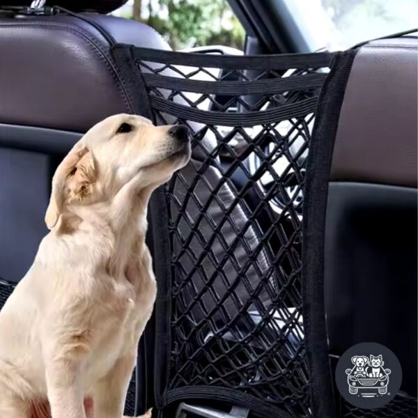 Filet de protection voiture pour chien - Séparateur de siège auto empêchant le chien de passer à l'avant
